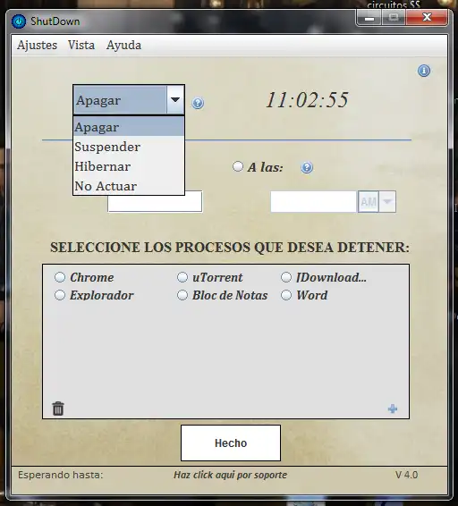 Download web tool or web app ShutDown 4.1 [En Español]
